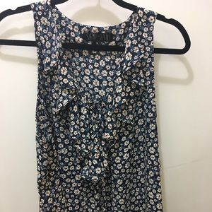 Ruffle v-neck blouse